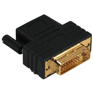 Hama Adapter DVI 24+1 Stecker auf HDMI-Buchse Schwarz vergoldet