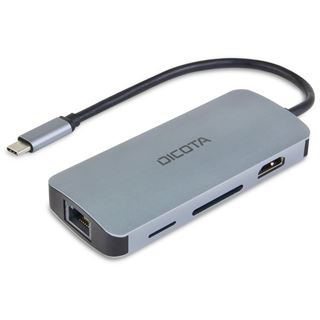 Dicota USB-C 8-in-1 Multi Hub 4K PD 100W silver