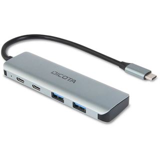 Dicota USB-C 4-in-1 Highspeed Hub 10 Gbps silver