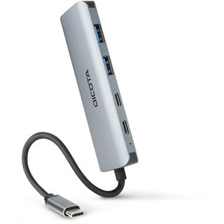 Dicota USB-C 4-in-1 Highspeed Hub 10 Gbps silver