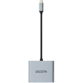 Dicota USB-C Mobile 4-in-1 Mini Docking Station 4K HDMI PD 100W silber