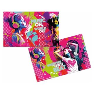 HERMA Schreibunterlage Kartonmusic Girl 55x35 3Stk