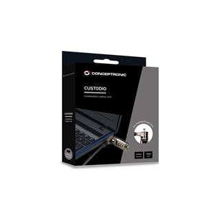 Conceptronic NBT Notebook Zahlenschloss Standard 1.8m sw