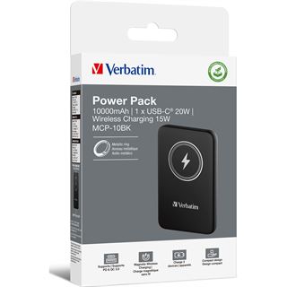 Verbatim Charge `n` Go Magnetic Powerbank 10000 mAh schwarz