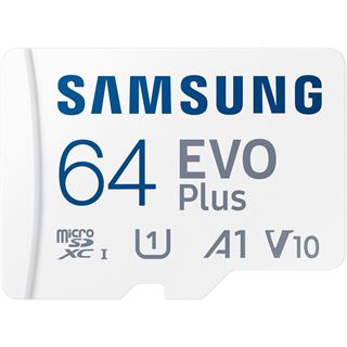 64GB Samsung EVO PLUS microSD 2024 inkl. SD Adapter Speicherkarte