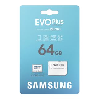 64GB Samsung EVO PLUS microSD 2024 inkl. SD Adapter Speicherkarte