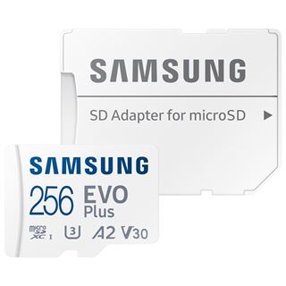 256GB Samsung EVO PLUS microSD 2024 inkl. SD Adapter Speicherkarte