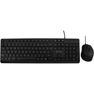 V7 USB PRO KEYBOARD MOUSE COMBO FR AZERTY FRENCH LASERED KEYCAP