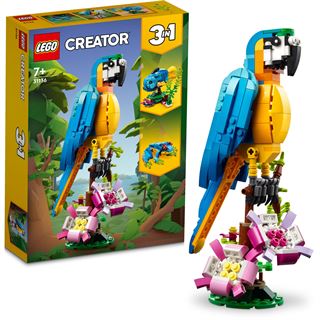 LEGO Creator 3in1 31136 Exotischer Papagei Tier-Spielzeug-Set