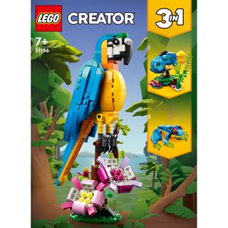 LEGO Creator 3in1 31136 Exotischer Papagei Tier-Spielzeug-Set