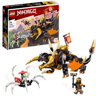 LEGO NINJAGO 71782 Coles Erddrache EVO, Drachen-Spielzeug mit Figuren