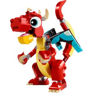 LEGO Creator 3in1 31145 Roter Drache Spielzeug mit Fisch und