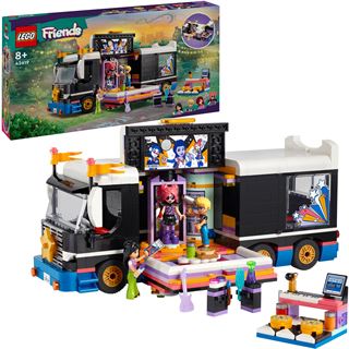 LEGO Friends 42619 Popstar-Tourbus, Musik-Set mit LKW-Spielzeug und