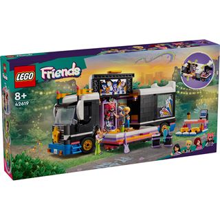 LEGO Friends 42619 Popstar-Tourbus, Musik-Set mit LKW-Spielzeug und
