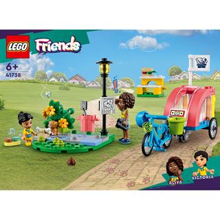 LEGO Friends 41738 Hunde-Rettungsfahrrad, Tier-Spielzeug mit Welpe