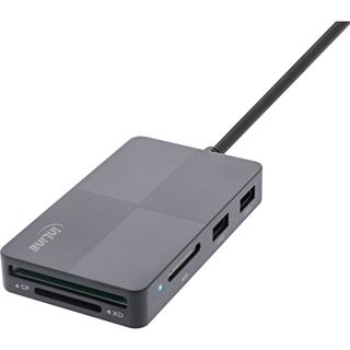 InLine USB 3.2 Multi Cardreader Hub, SD/TF/MS/XD/CF, 3-Port USB-A,