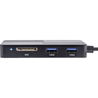 InLine USB 3.2 Multi Cardreader Hub, SD/TF/MS/XD/CF, 3-Port USB-A,