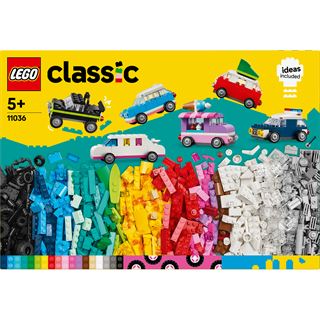 LEGO Classic 11036 Kreative Fahrzeuge, Bausteine-Set mit Autos und
