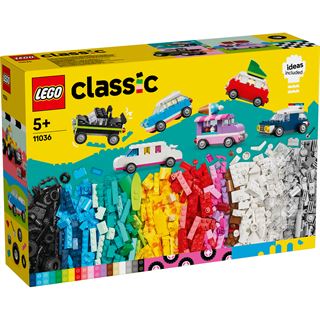 LEGO Classic 11036 Kreative Fahrzeuge, Bausteine-Set mit Autos und