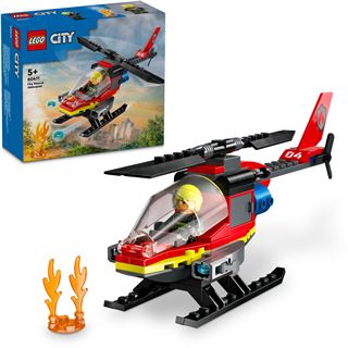 LEGO City 60411 Feuerwehrhubschrauber, Feuerwehr-Spielzeug mit