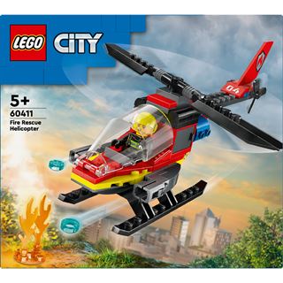 LEGO City 60411 Feuerwehrhubschrauber, Feuerwehr-Spielzeug mit