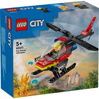 LEGO City 60411 Feuerwehrhubschrauber, Feuerwehr-Spielzeug mit