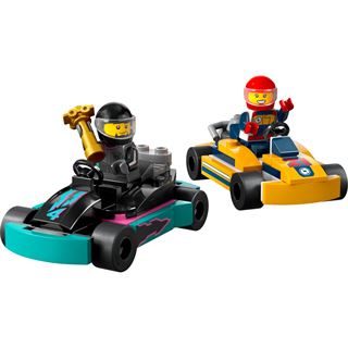 LEGO City 60400 Go-Karts mit Rennfahrern, Set mit Spielzeug-Autos