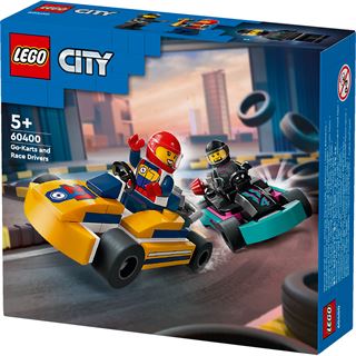 LEGO City 60400 Go-Karts mit Rennfahrern, Set mit Spielzeug-Autos