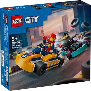 LEGO City 60400 Go-Karts mit Rennfahrern, Set mit Spielzeug-Autos
