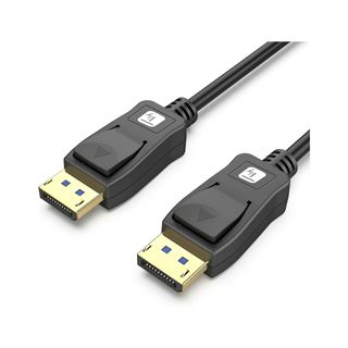 (&euro;9,90*/1m) 1.00m Techly Displayport 2.1 Anschlusskabel Stecker