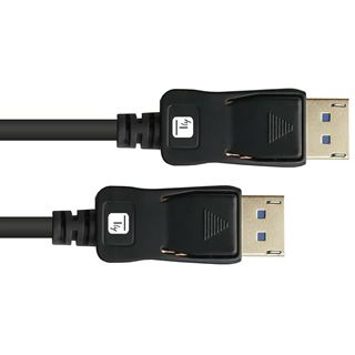 (&euro;9,90*/1m) 1.00m Techly Displayport 2.1 Anschlusskabel Stecker