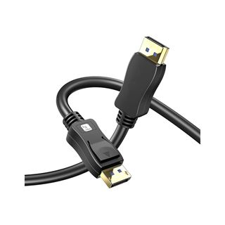 (&euro;9,90*/1m) 1.00m Techly Displayport 2.1 Anschlusskabel Stecker