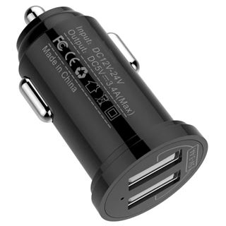 Techly Autoladegerät 2p USB A 5V/2.4A schwarz