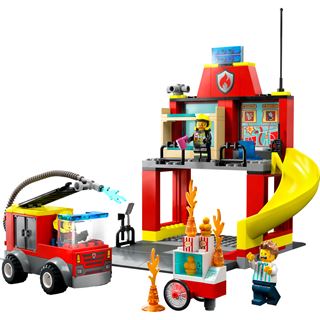 LEGO City 60375 Feuerwehrstation und Löschauto,