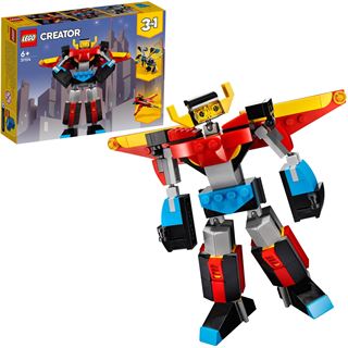 LEGO Creator 31124 3-in-1 Super-Mech Roboter, Drache Figur, Flugzeug
