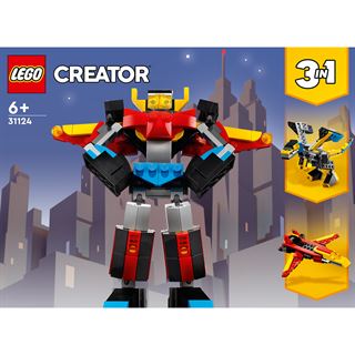 LEGO Creator 31124 3-in-1 Super-Mech Roboter, Drache Figur, Flugzeug