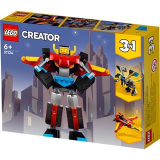 LEGO Creator 31124 3-in-1 Super-Mech Roboter, Drache Figur, Flugzeug