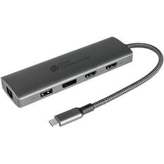 GoodConnections HUB-C001A USB-C HUB 10-Port 2xHDMI; 1xDP; 1xUSB-C;