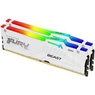 64GB Kingston FURY Beast RGB weiß DDR5-6000 DIMM CL30 Dual Kit