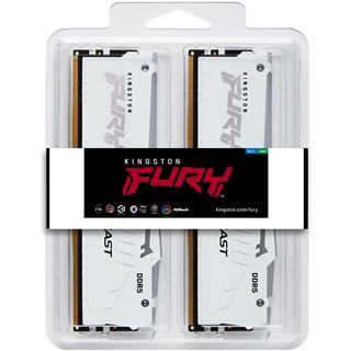 64GB Kingston FURY Beast RGB weiß DDR5-6000 DIMM CL30 Dual Kit
