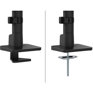 NEOMOUNTS Next One SL Desk Mount Double Display Sliding VESA topfix