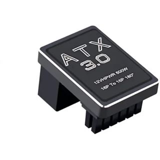 Phobya 12VHPWR Adapter 180 Grad 16Pin to 16Pin - Black Left