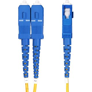 5.00m Startech LWL Anschlusskabel OS2 LC Stecker auf SC Stecker