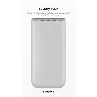 Samsung Powerbank Beige 20.000mAh, EB-P4520XUEG, Universal