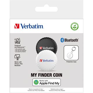 VERBATIM Tracker Bluetooth Finder Coin MYFC-02BW für Apple Find