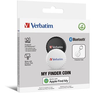 VERBATIM Tracker Bluetooth Finder Coin MYFC-02BW für Apple Find