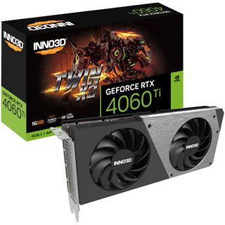 16GB INNO3D GeForce RTX 4060 Ti Twin X2 Aktiv PCIe 4.0 x16 (x8)