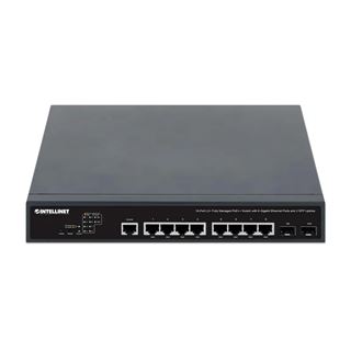 INTELLINET 10-Port L2+ Fully Managed PoE++ Switch mit 8 Gigabit-Ports