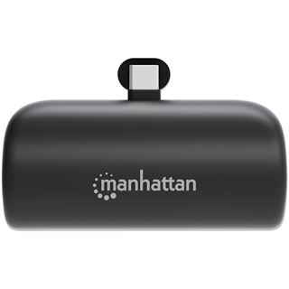 Manhattan Powerbank 5000 mAh mit integriertem USB-C-Stecker 10W zur