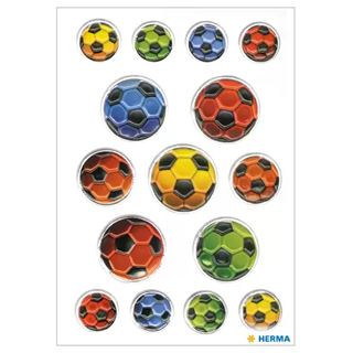 Herma Sticker MAGIC BUNTE FUSSBÄLLE, GEPRÄGT